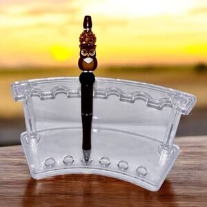 Owl refillable beaded pen